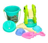 Dinosaur Beach Sand Toy Set with Bucket, Water Mill and Moulds, Summer Fun for 18+ Months