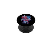 Dinosaur Birthday Boy 9 Years Soccer 9th Birthday PopSockets Adhesive PopGrip