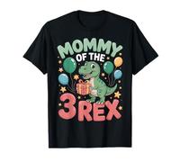 Dinosaur Birthday Mommy of The 3Rex for Moms Party T-Shirt