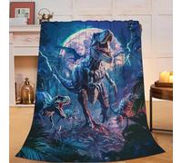 Dinosaur Blanket Cool Fleece Throw Blankets Fuzzy Plush Super Soft Warm Dinosaur Decor Blanket Gifts for Boys Girls Kids Adult Men Women 50"x60"