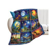Dinosaur Blanket Super Soft Warm Dinosaur Throw Blanket Gift for Boys Girls Cozy Fluffy Plush Dino Flannel Gifts Fleece Blankets for Kids Adults 50"X40"