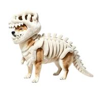 Dinosaur Bone Apparel - Skeleton Pet Costume,Halloween Party Dress Up | Plush Fabric Halloween Carnival Design | Friend Gatherings Event Festival Holiday,Snug Dinosaur Bone Skeleton Pet Costume Out