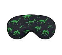 Dinosaur Bone Fossil Eye Mask for Sleeping Blackout Night Blindfold with Adjustable Strap for Men Women Travel Yoga Nap