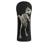 Dinosaur Bone Fossils Skeleton Golf Club Head Covers Waterproof Headcovers with Number Tag for Driver Fairway Hybrid Wood