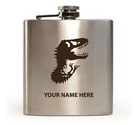 Dinosaur Bones Design - Personalised 6oz Hip Flask