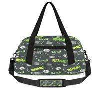 Dinosaur Bones Kids Overnight Duffle Bags for Girls Boys, Cartoon Pattern Lightweight Sports Gym Bag for Kids,Small Overnight Weekender Carry on Travel Bags Dance Bag, Dinosaur Bones, 18.5L x 7.8W x