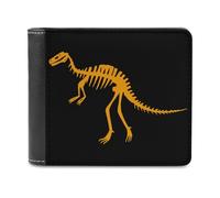 Dinosaur Bones Printed Bifold Wallet with Hidden Compartments Pocket Money and Credit Card Holder for Men Women