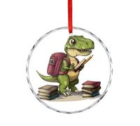Dinosaur Book Christmas Ornaments Crystal Glass Hanging Craft Pendant Christmas Tree Decoration