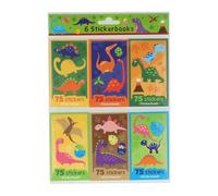 Dinosaur Booklets Sticker - 6 Pieces Dino Sticker Set for Kids