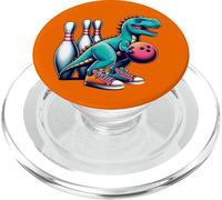 Dinosaur Bowling Player Fun Graphic Dino Bowler Kids Adults PopSockets PopGrip for MagSafe