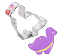 Dinosaur Brontosaurus Cookie Cutter, 3.88" Made in USA by Ann Clark