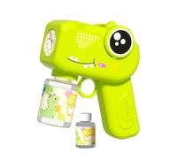 Dinosaur Bubble Machine - 5.7 Inch Bubble Blower Toy | ABS Automatic Soap Dispenser - Light Sound Dinosaur Bubbles Maker With Solution For Kids Birthday Beach Backyard Outdoor Play
