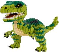 Dinosaur Building Set, Dinosaur Block Kit, Perfect Birthday for Dinosaur Lovers Adults, Creative Diy Construction green grey (green)