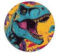 Dinosaur Bursts Out of The Wall Jigsaw Puzzles. 1000pcs (67.5x67.5cm) Whimsical Challenge Toy for Educational Games Gifts