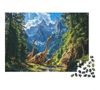 Dinosaur Canyon Jigsaw Puzzles 1000 Pieces Recycled Jurassic Period Senior Puzzles Party Game Props Great Gift Idea for Family And Friends Birthdays 70x50cm/1000pcs