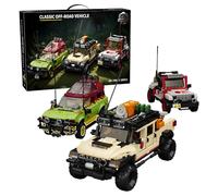 Dinosaur Car Building Set, 3 Cars Dinosaur World Off-Road Vehicle Building Blocks, 1632 Pieces Creative DIY Off-Road Bricks Model, Ideas Gift for Adults and Kids