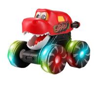 Dinosaur Car Toy - 11.9x11.3x10cm Dinosaur Truck Toy, Car Toys Model With Light, Press-To-Control Dinosaurs Vehicle Model Light-Up For Kids Children Boys Girls Toddler Birthday Christmas Children's