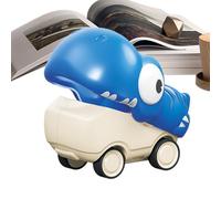 Dinosaur Car Toy | Cartoon Push Vehicles Model, Inertia-Driven Animal Backward Pull Toy Vehicles and Drop Resistant Press for