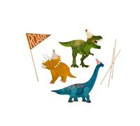 Dinosaur Card Cake Topper Set