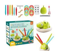 Dinosaur Carnival - Prehistoric Ring Toss for Entertaining | Resistant Polymer Base with Natural Fibre Multifunctional Electronic Component for Garden Parties and Family Gatherings