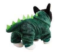 Dinosaur Cat Clothes Breathable Soft Green Hooded Coat Small Medium Dog