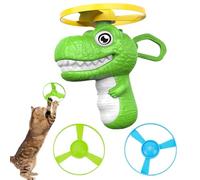 Dinosaur Cat Flying Disc - Funny Training Spinner, Aerodynamic Launching Action, Compact Lightweight Tracking Toy, Interactive Exercise Launcher, Indoor Outdoor Yard Garden