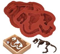 Dinosaur Chocolate Moulds Silicone, Dinosaur Bones Nonstick Food Grade Silicone Moulds for Kids, Funny Molds DIY Baking Tool for Chocolate, Candy, Gummy Halloween Christmas Party(1 Piece)