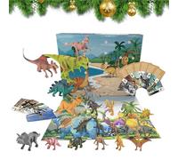 Dinosaur | Christmas Countdown Toys | 24X Colorful Dinosaur Figurines, Christmas Dinosaur Bath Toys Christmas Dinosaur Ornament, For Girls Boys Christmas Parties, Multicolor Dinosaurs