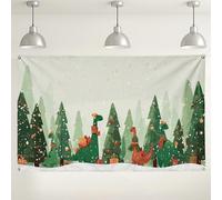 Dinosaur Christmas Wall Backdrop, Cute Holiday Party Decorations, Winter Wonderland Background for Kids Photo Booth Supplies 71x43 Inch