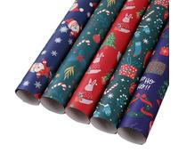 Dinosaur Christmas Wrapping Paper - Christmas Santa Claus Wrapping Paper, Christmas Paper Roll | Christmas Paper Elk Roll Wrapping Paper for Baby Shower Celebration
