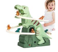 Dinosaur Climbing Slide Music Toy | Cartoon Stair Climber Toy | Toddler Race Track with Lights and Music for Kids Aged 3+