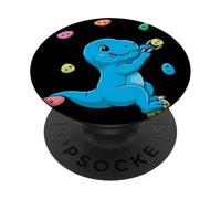 Dinosaur Climbing Wall Rock Climber Bouldering Boulderer PopSockets Adhesive PopGrip