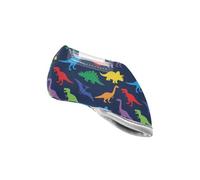 Dinosaur Colorful Blue print Golf Iron Head Covers with Thick Protective Design Easy On Off Scratch Resistant Fit All Brands Irons