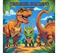 Dinosaur coloring book: Boosts Focus and Concentration: Completing a coloring page encourages sustained attention and patience.