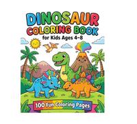 DINOSAUR COLORING BOOK: Fun and Easy Dinosaur Coloring Pages for Boys and Girls
