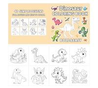 Dinosaur Coloring Books For Kids - 40 Sheets Educational Learning Games,Easy Coloring Book With Thick Lines | For Teens Adults School Kindergarten Christmas