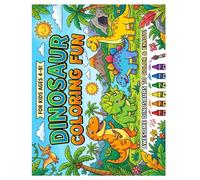 Dinosaur Coloring Fun for Kids 4-8: Cute Prehistoric Illustrations for Toddlers and Children: Fun Activity Book with T-Rex, Triceratops, Stegosaurus, Brachiosaurus, and Pterodactyl.