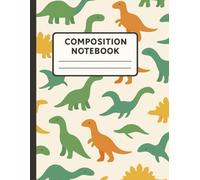 Dinosaur Composition Notebook for Kids | Wide Ruled 8.5 x 11 Journal with 150 Pages | Cute Minimalist Dinosaur School Notebook for Boys and Girls