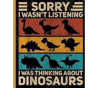 Dinosaur Composition Notebook: Funny Thinking About Dinosaurs | Wide Ruled Writing Book for Boys, Girls, Kids, and Students | Perfect for School, Creative Minds, and Dino Fans