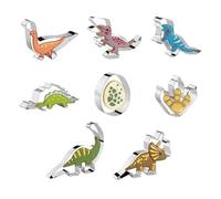 Dinosaur Cookie Cutter Set, 8Pcs Cutter Stainless Steel Mould, Dinosaur Cookie Cutters Shapes Set, Stainless Steel Dinosaur Sandwich Cutters, Dinosaur Cookie Cutter Baking Mould