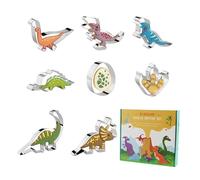 Dinosaur Cookie Cutters, Dinosaur Cookie Cutters | Dinosaur Cookie Cutters Set 8 Pieces - Dinosaur Party Favors, Small Cookie Cutters
