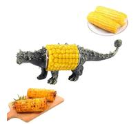 Dinosaur Corn Cob Holder, Cool Reusable Sweetcorn Cob Skewer Fork, Stainless Steel, Grill BBQ Picnic Use