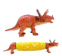 Dinosaur Corn Cob Holders, Unique Dino Corn on the Cob Holders Barbecue Skewers for Kids, Cute Dino Corn Holders with Stainless Steel Prongs Reusable and Easy to Clean for Kids and Adults(A,1pcs)