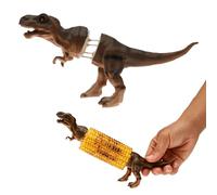 Dinosaur Corn Holders Corn on the Cob Forks Reusable PLA Dino Corns Cob Skewers Multipurpose Barbecue Twin Pin with Stainless Steel Prong Novelty BBQ Accessories for Picnic Camping Parties