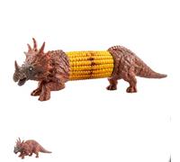 Dinosaur Corn Holders for Corn On The Cob Fun Dinosaur Corn-on-the-Cob Holders with Stainless Steel Prongs Novelty BBQ Corn Holders for Garden Parties (Red)