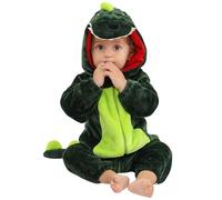 Dinosaur Costume Kids Unisex Kid's Dinosaur Toddler's Costume Animal Hooded Rompers Jumpsuit Baby Boys' Hoodies Christmas Halloween Festival Essentials Winter Warm Long Sleeve Tops One Piece Suits UK