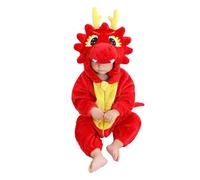 Dinosaur Costume Kids Unisex Kid's Dinosaur Toddler's Costume Animal Hooded Rompers Jumpsuit Baby Boys' Hoodies Christmas Halloween Festival Essentials Winter Warm Long Sleeve Tops One Piece Suits UK
