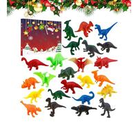 Dinosaur Countdown Advent | 24 Days Countdown Dinosaur Ornaments Calendar | Educational Decorative Animal Toys for Kids Teens Adults Christmas Girls Boys Home School Party