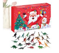 Dinosaur - Countdown Calendar 2025 with 24 Dinosaur Figures - Animals Collection for Showcase Library Fireplace Office | Library Decoration