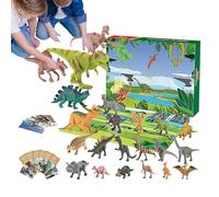 Dinosaur Countdown Calendar,Dinosaur Model with Interactive Accessories - 24-Day Countdown Calendar Christmas Party Favors for Boys Girls Home Desktop Bookshelf TV Cabinet Mantel Decor